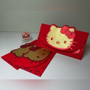 3Pcs Gold Kitty Cute Red Envelopes Lunar New Year 2026 for Lucky Money - New